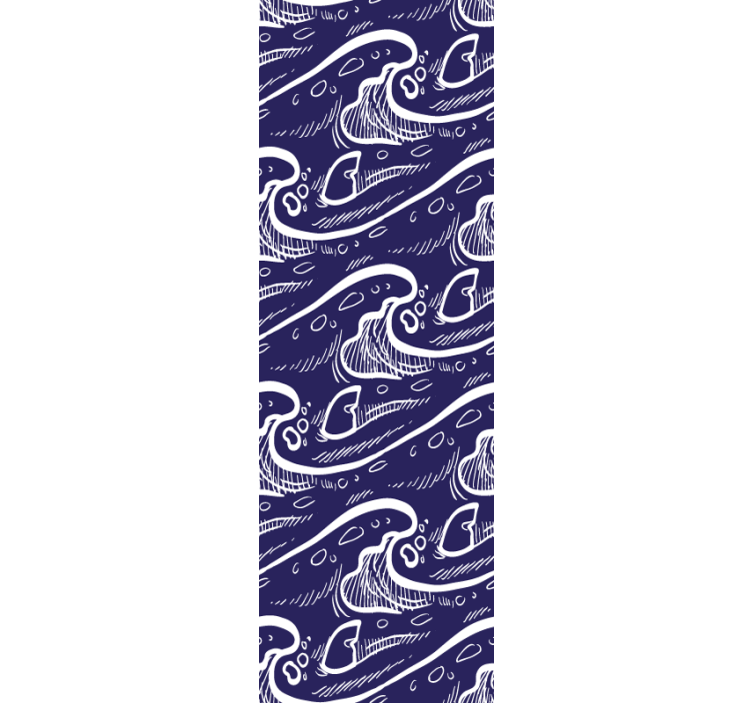 Oceanic Wave Pattern fish wallpaper - TenStickers