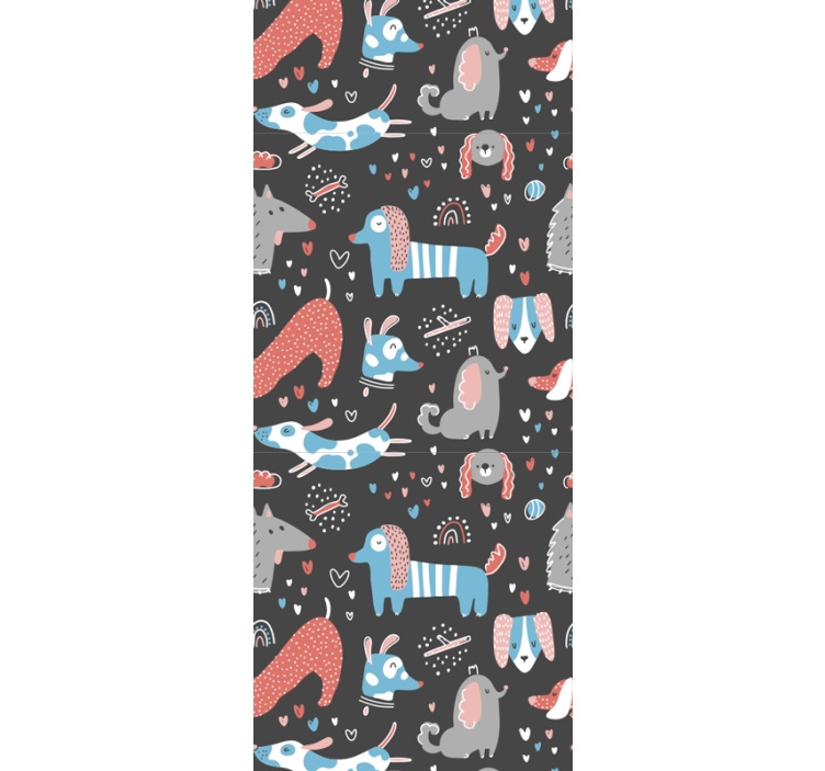 Animal wallpaper with whimsical animal designs - TenStickers