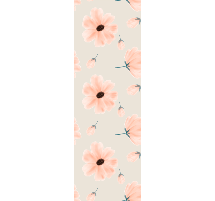 Soft elegant pattern flower wallpaper - TenStickers