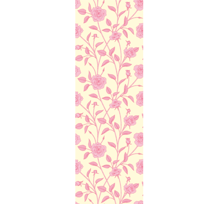 Charming floral arrangement entryway wallpaper - TenStickers