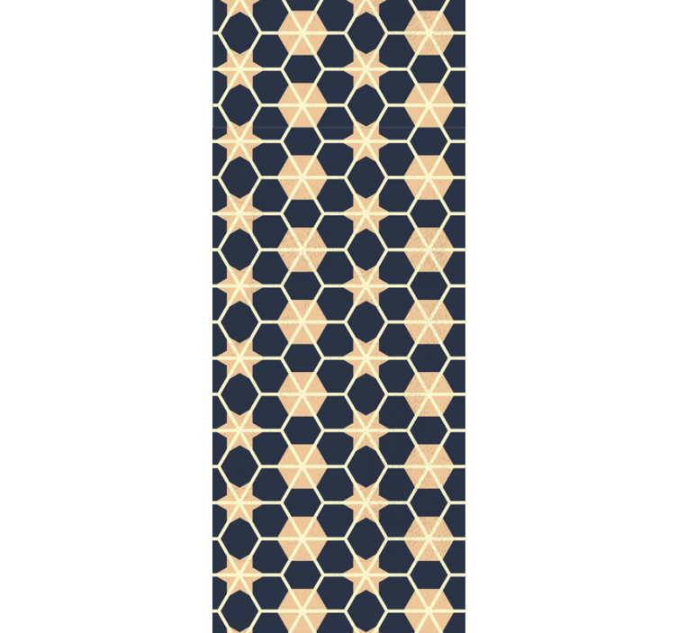 Hexagonal star pattern living room wallpaper - TenStickers