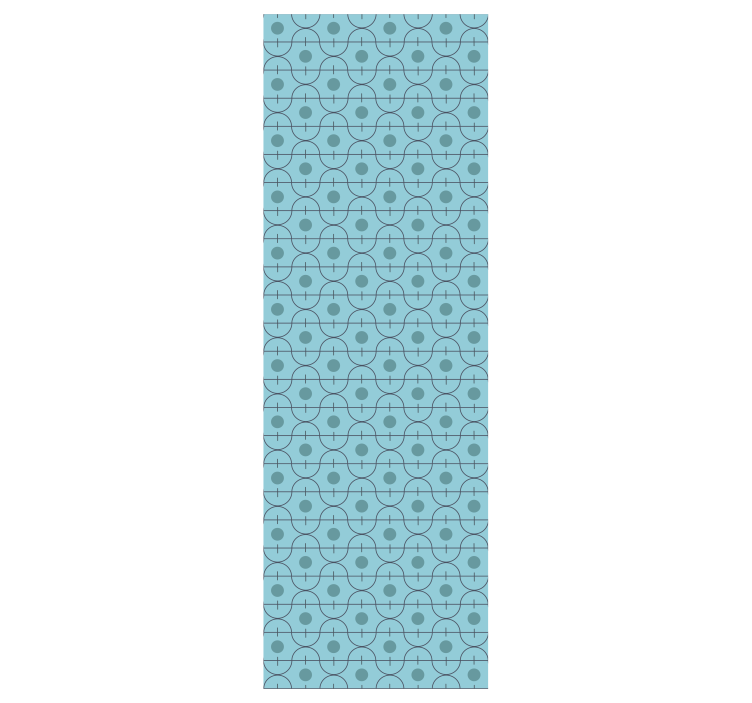 Blue geometric Japanese Living Room Wallpaper - TenStickers
