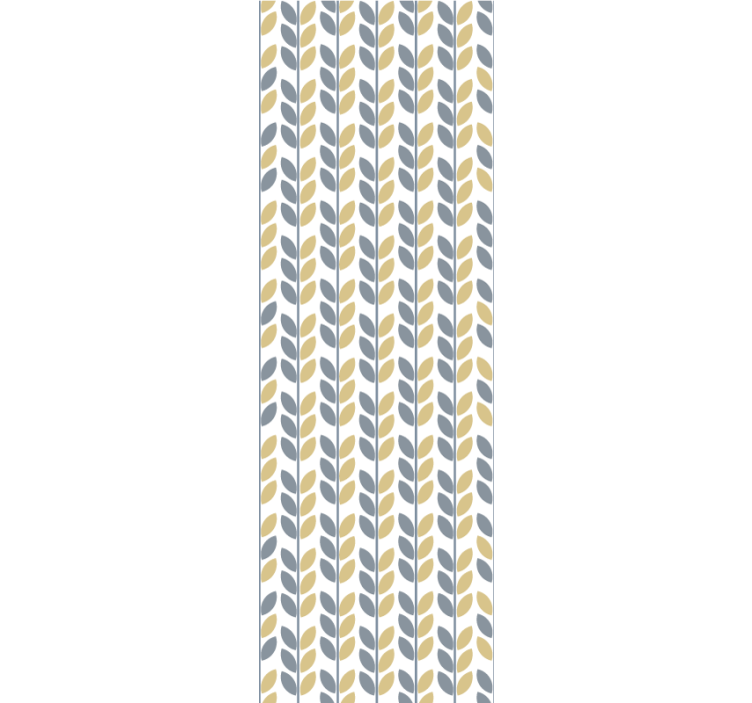Vertical stylish pattern leaf wallpaper - TenStickers