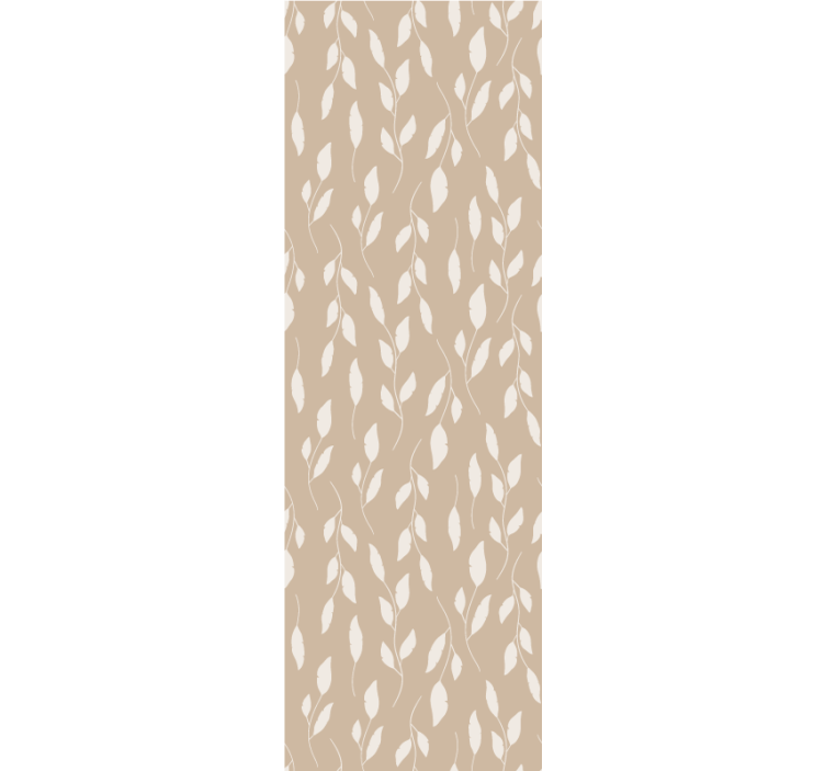 Beige delicate pattern leaf wallpaper - TenStickers