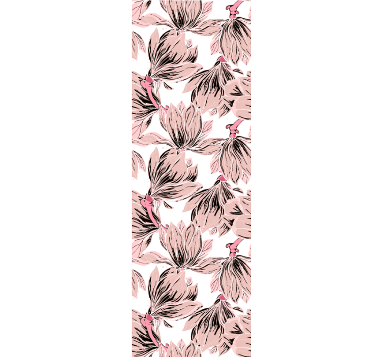 Close up white and pink magnolia wallpaper - TenStickers