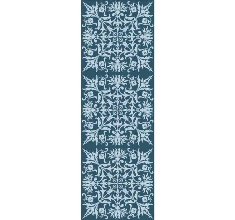 French Provincial blue floral pattern wallpaper - TenStickers