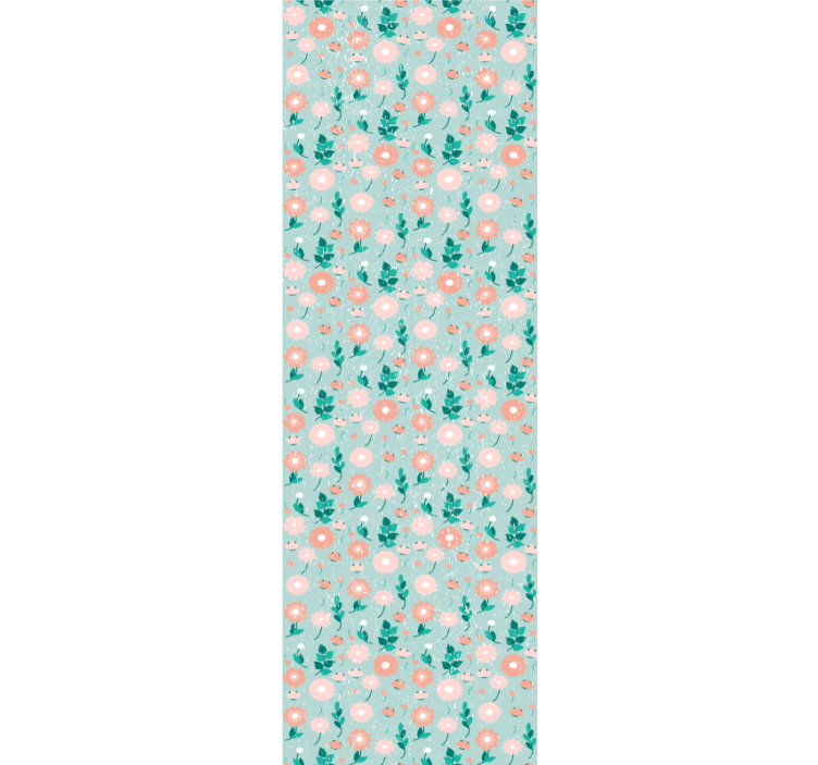 Soft spring print flower wallpaper - TenStickers