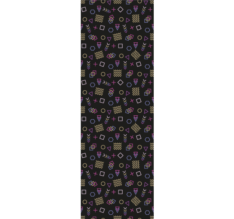 Retro pattern Delight geometric wallpaper - TenStickers