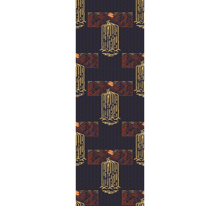 Retro waterfall landscape vintage wallpaper - TenStickers