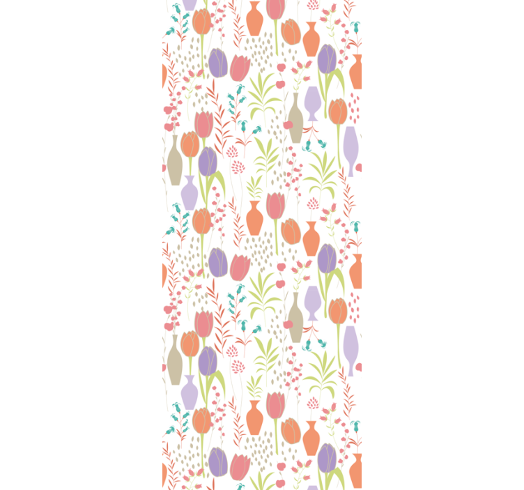 Stylized Floral Patterns flower wallpaper - TenStickers