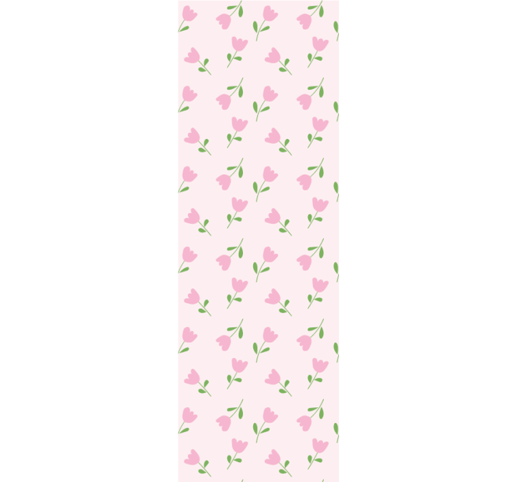 Pastel pink cute flower pattern  wallpaper - TenStickers