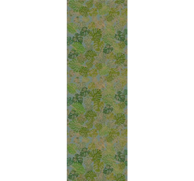 Japandi minimalistic monstera leaves wallpaper - TenStickers