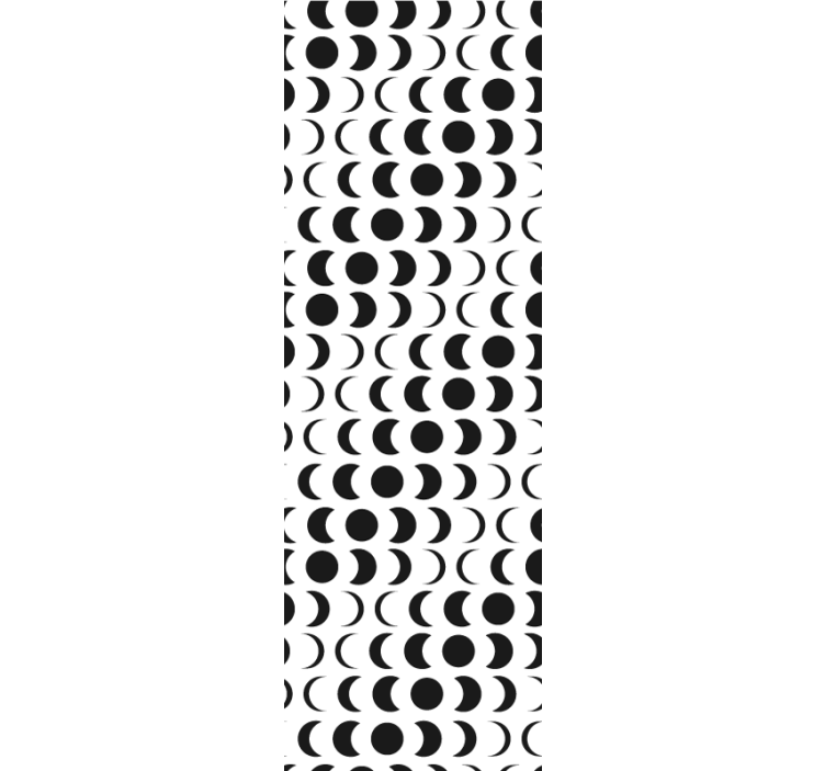 Black Circular Pattern geometric wallpaper - TenStickers
