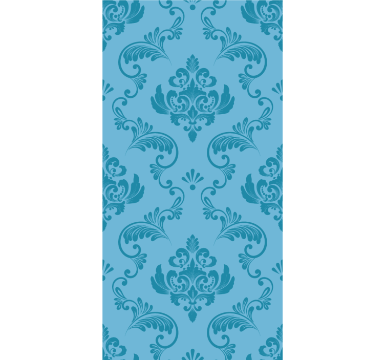 Hollywood-regency classic turquoise wallpaper - TenStickers