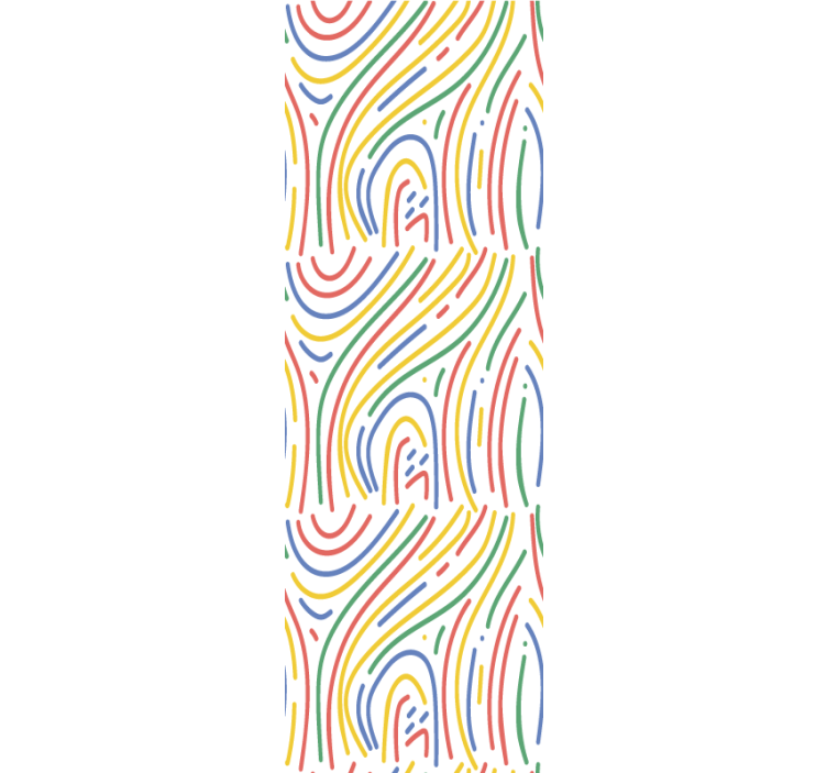 Colorful curvy lines office wallpaper - TenStickers