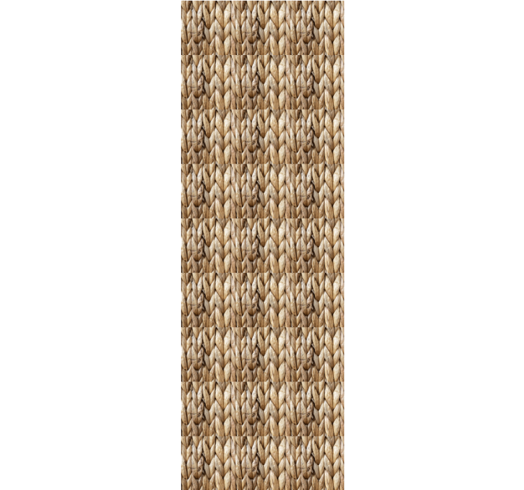 Handcrafted jute square pattern Wallpaper - TenStickers