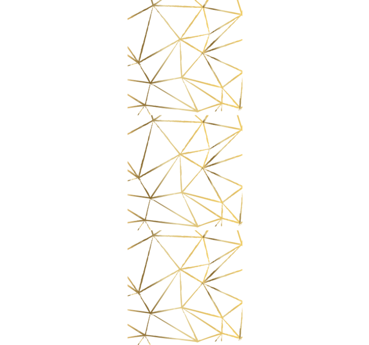 Geometric golden lines entryway wallpaper - TenStickers