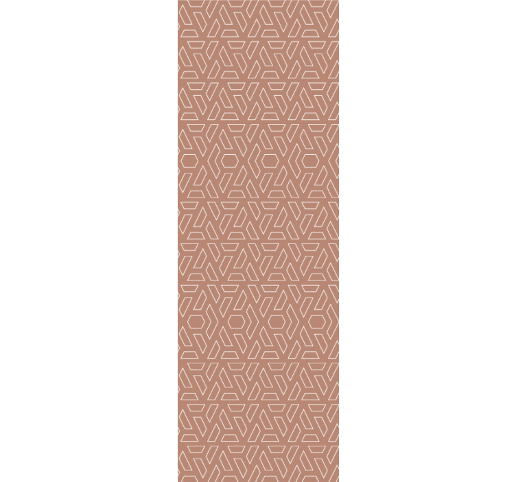 Terracotta rectangular pattern square wallpaper - TenStickers