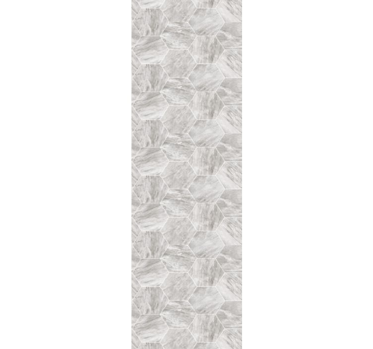 Grey marble hexagonal pattern Marble Wallpaper - TenStickers