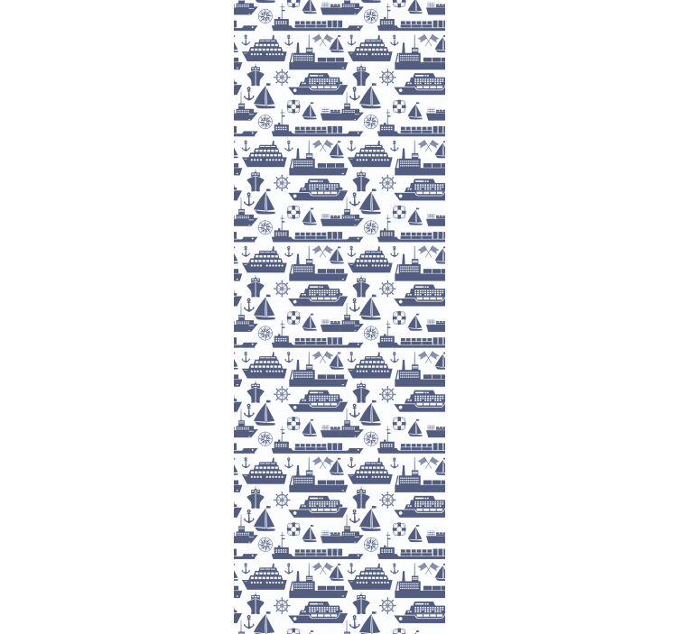 Nautical Scene Pattern city wallpaper - TenStickers