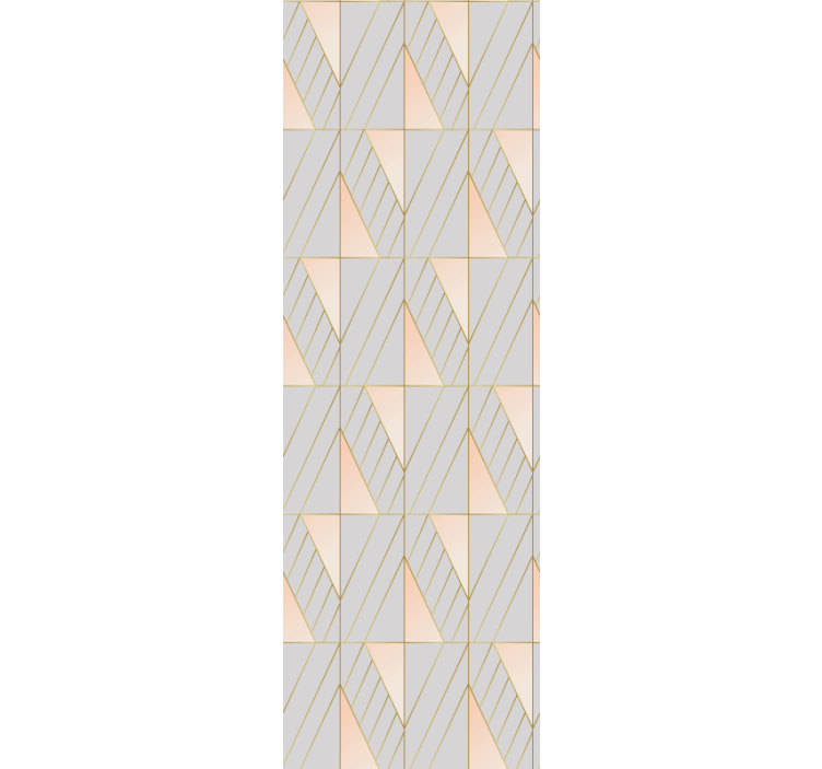 Layered Geometric Shapes modern wallpaper - TenStickers