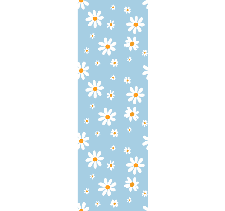 Daisy Pattern Bloom flower wallpaper - TenStickers