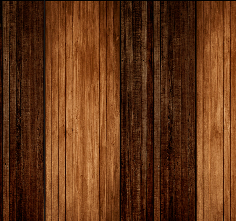 Contemporary Wooden Paneling brown wallpaper - TenStickers