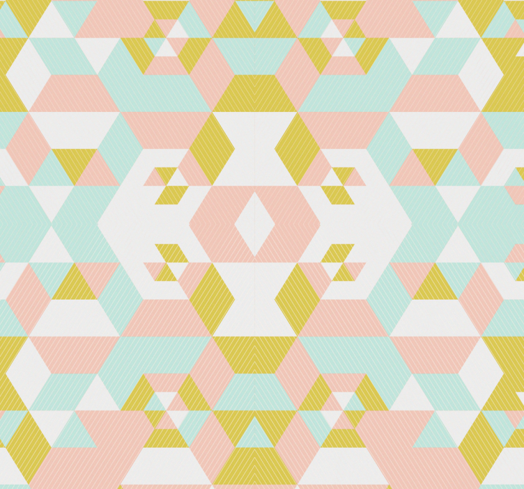 Patchwork Patterned Wallpaper - TenStickers