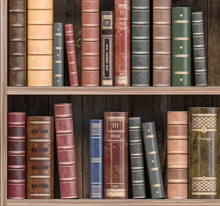 Library books Office Wallpaper - TenStickers