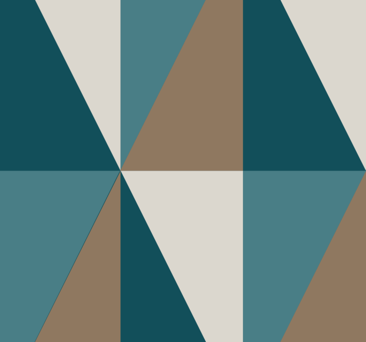 Grey and blue pattern Triangle Wallpaper - TenStickers