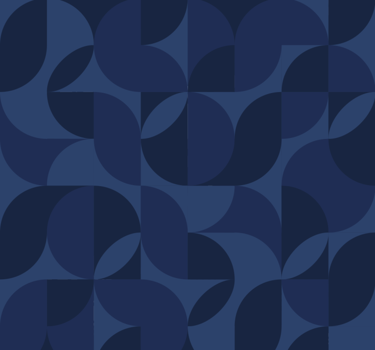 retro geometric Navy wallpaper - TenStickers