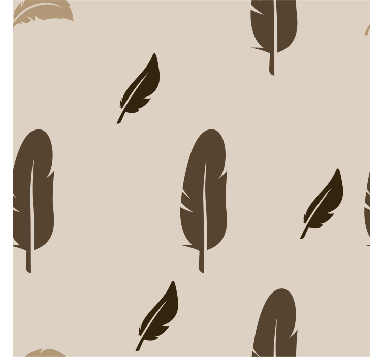 Simple Feathers Pattern Wallpaper - TenStickers