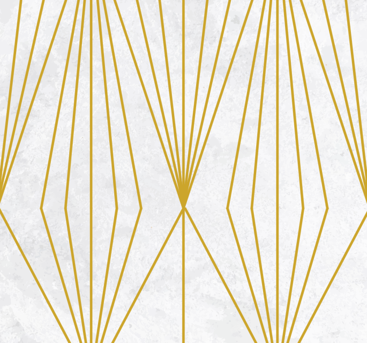 White and gold triangles Living room wallpaper - TenStickers