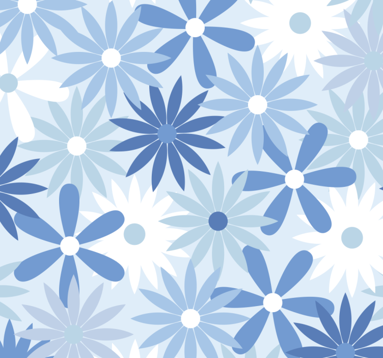 Botanical Geometric Blend floral ornament wallpaper - TenStickers