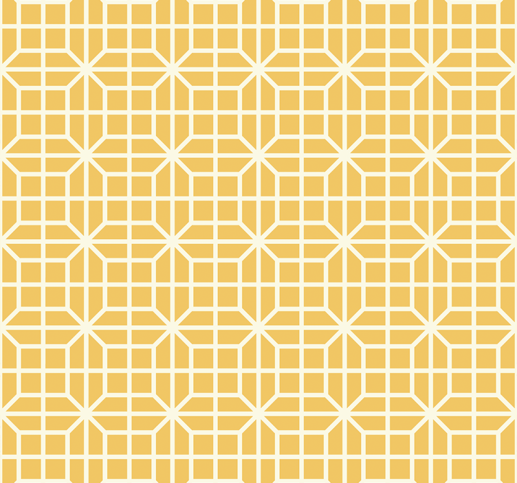 Geometric pattern yellow wallpaper - TenStickers