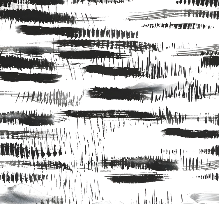 Strokes of black paint abstract wallpaper - TenStickers
