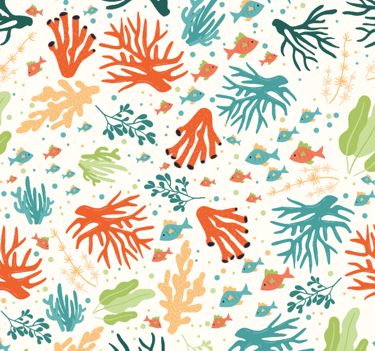 Marine Botanicals nature wallpaper - TenStickers