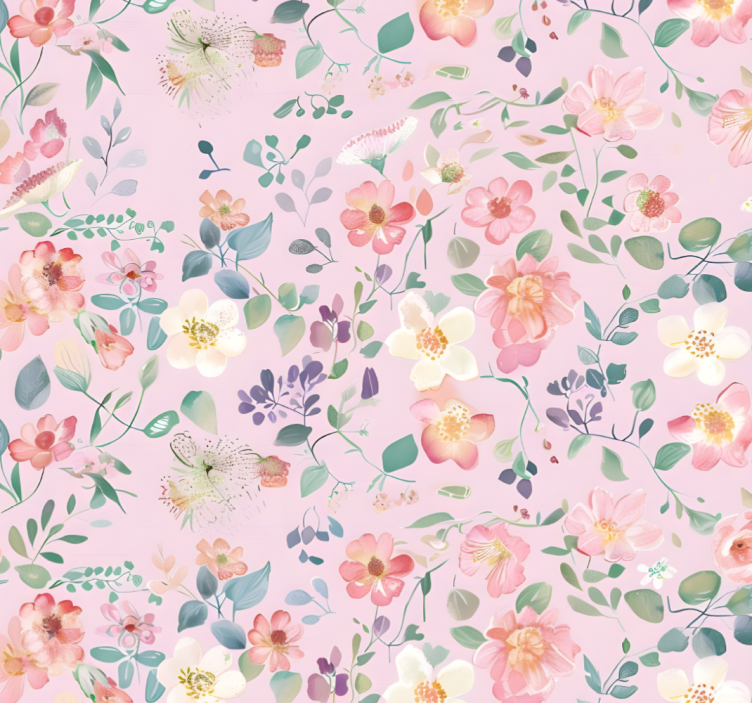 Spring explosion pink wallpaper - TenStickers