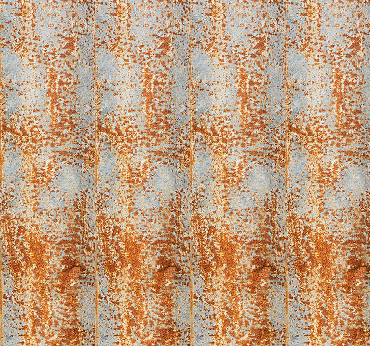 Rusted Metal Illusion brick wallpaper - TenStickers
