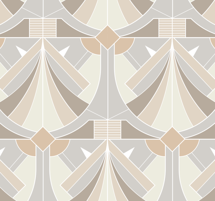 art deco geometric design entryway wallpaper - TenStickers
