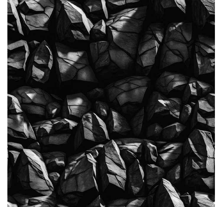 Black design stone wallpaper - TenStickers