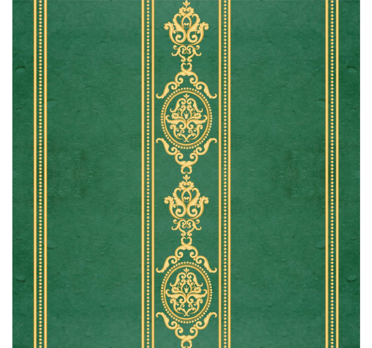 Vertical golden stripes baroque wallpaper - TenStickers