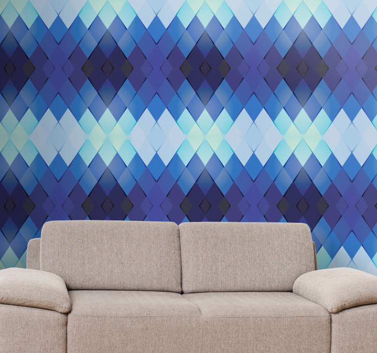 3D wallpaper geometric figures - TenStickers