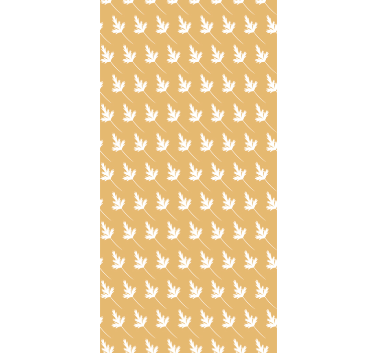 Yellow Wallpaper Leaf Pattern - TenStickers