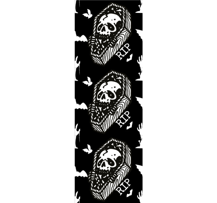 Coffins And Bats halloween wallpaper - TenStickers