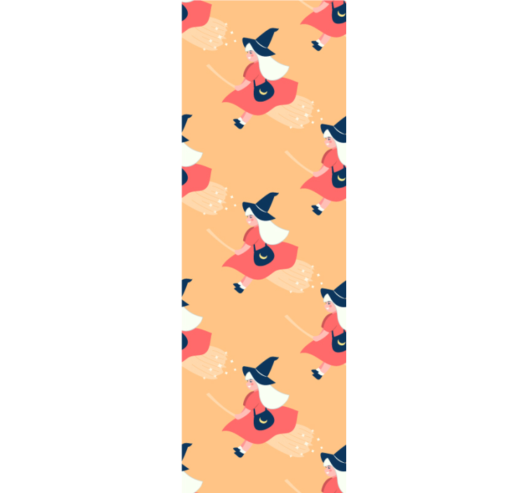 Magical Witch Figures halloween wallpaper - TenStickers