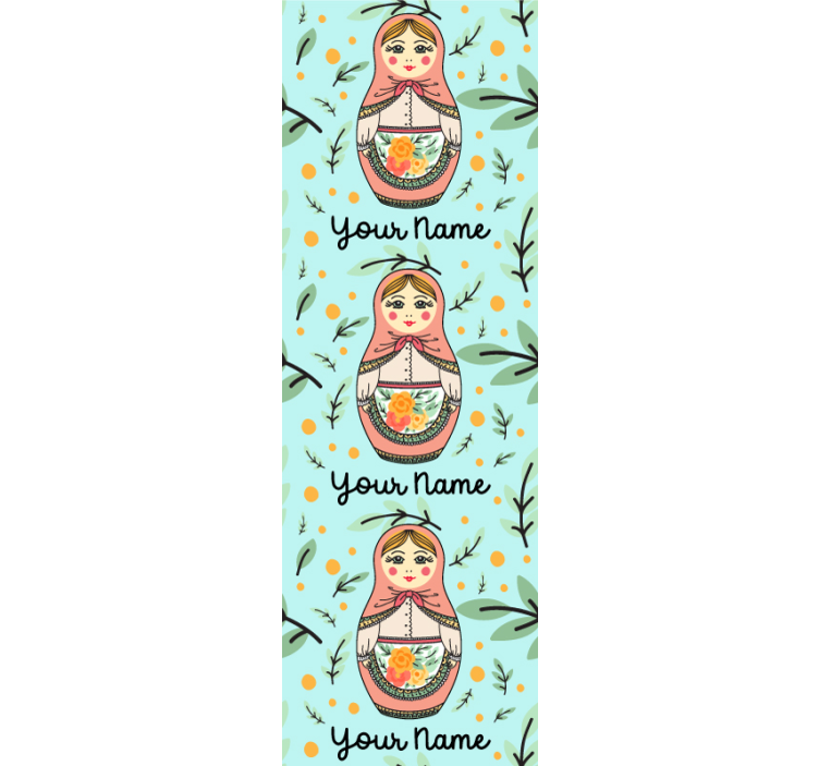 Cute Matryoshka Dolls customised wallpaper - TenStickers