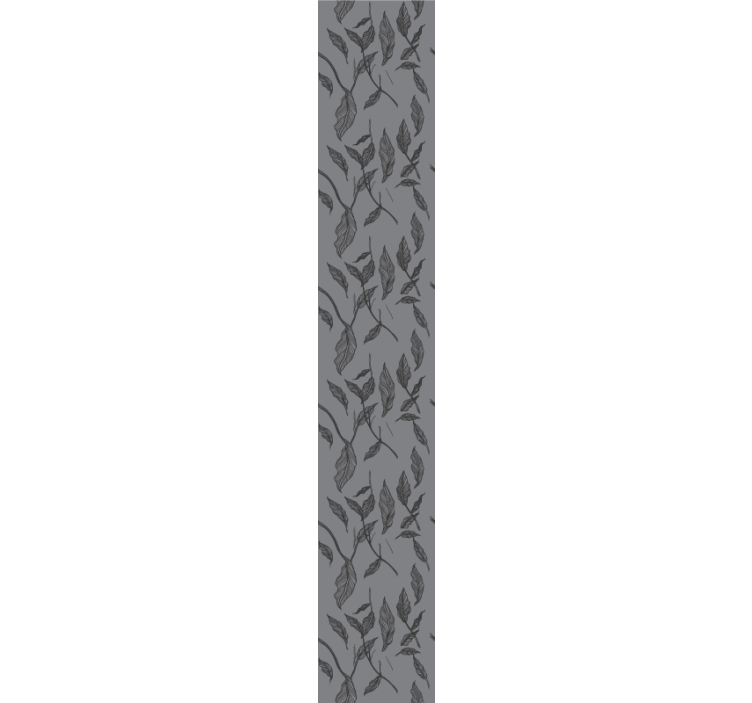 Gray simple pattern leaf wallpaper - TenStickers
