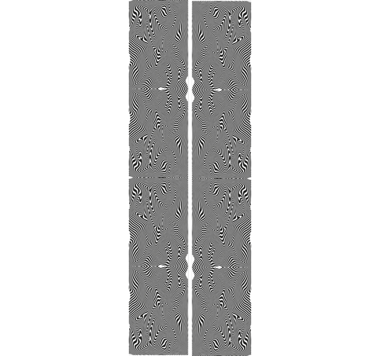 Curved motif zebra wallpaper - TenStickers