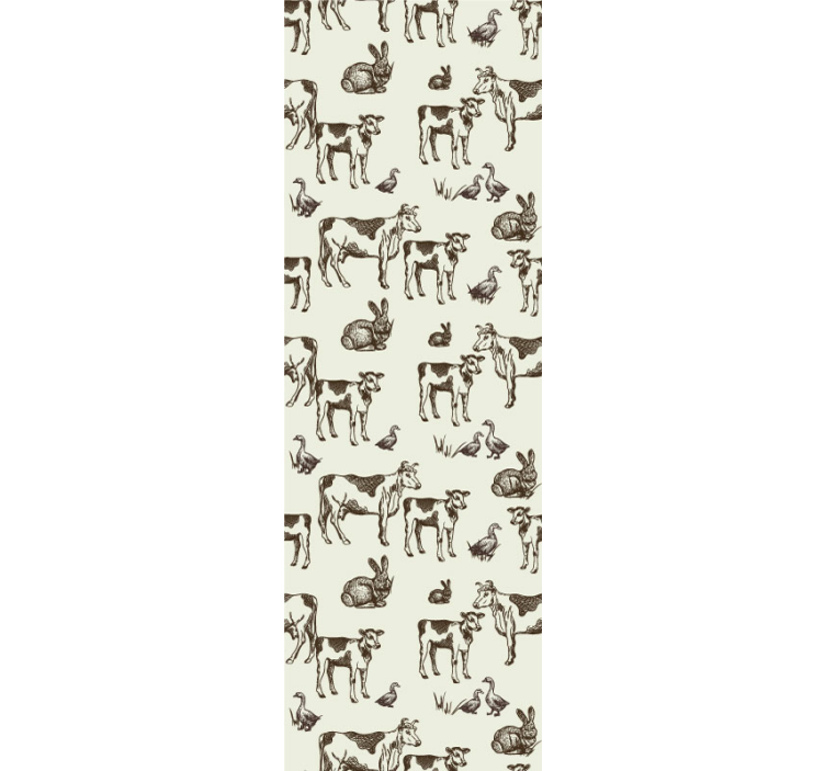 Retro animals Animal Wallpaper - TenStickers